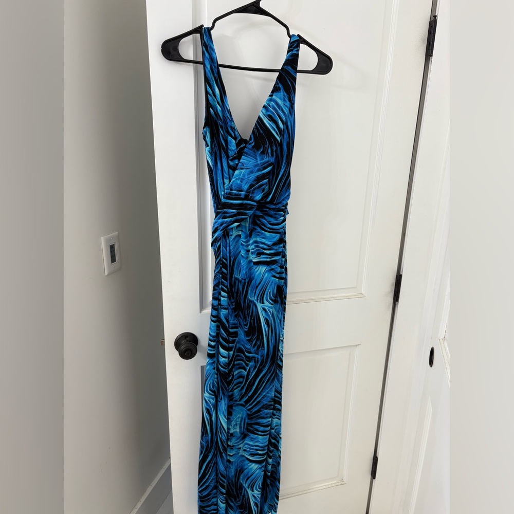 Women’s Cache Blue and Black Maxi Dress